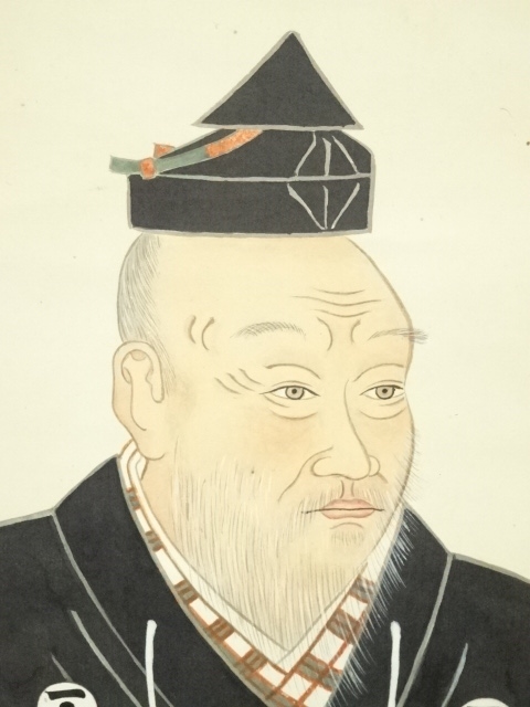 道具 ] - 道具 明治～大正頃 無落款 毛利元就肖像画 肉筆紙本掛軸